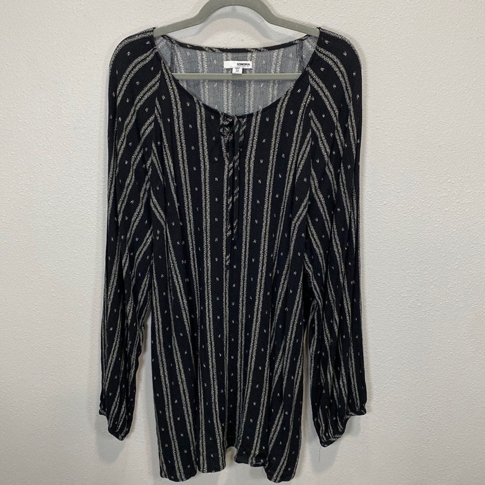 Sonoma long sleeve top‎ black rayon